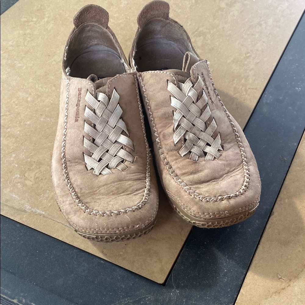 Patagonia Tan Suede Slip-On Shoes